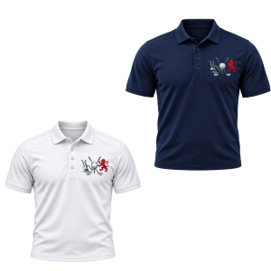 The Plough and Red Lion golf society polo shirt